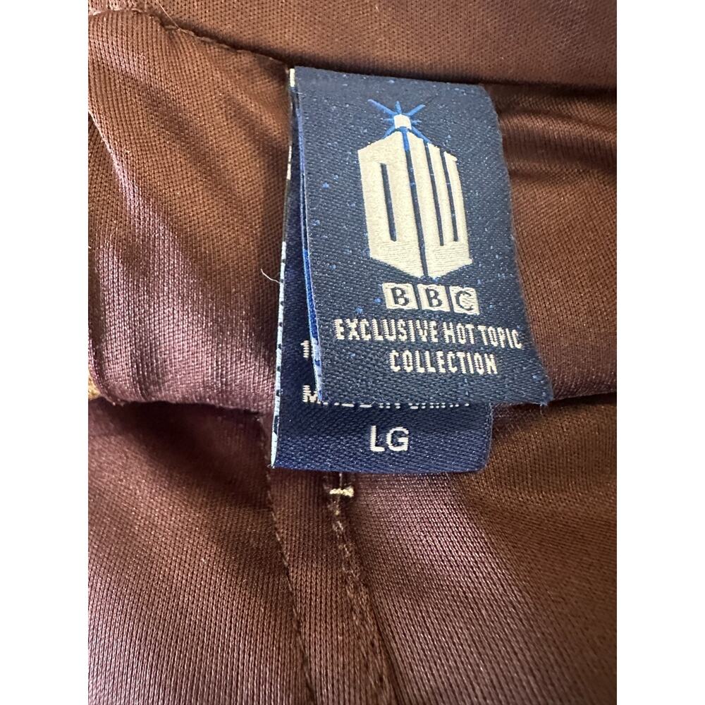 Doctor Who x Hot Topic Regeneration Dress Halter Pockets Brown BBC Women's Large - Picture 9 of 16